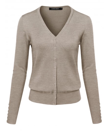 Women's Basic Solid Sweater Cardigans