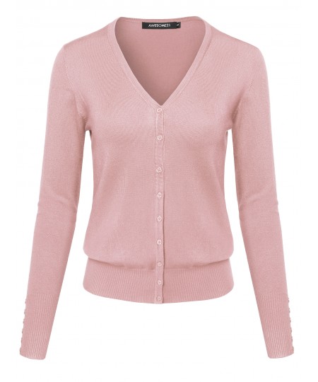 Women's Basic Solid Sweater Cardigans