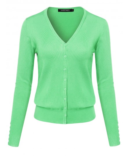 Women's Basic Solid Sweater Cardigans