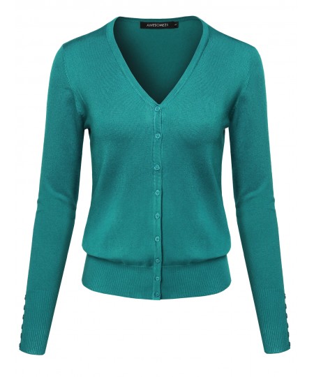 Women's Basic Solid Sweater Cardigans