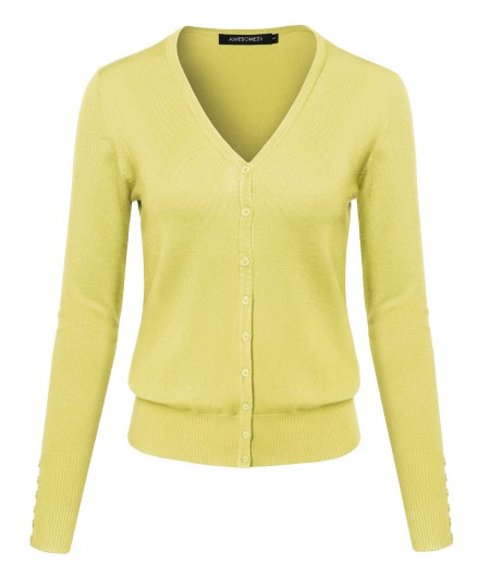 Women's Basic Solid Sweater Cardigans