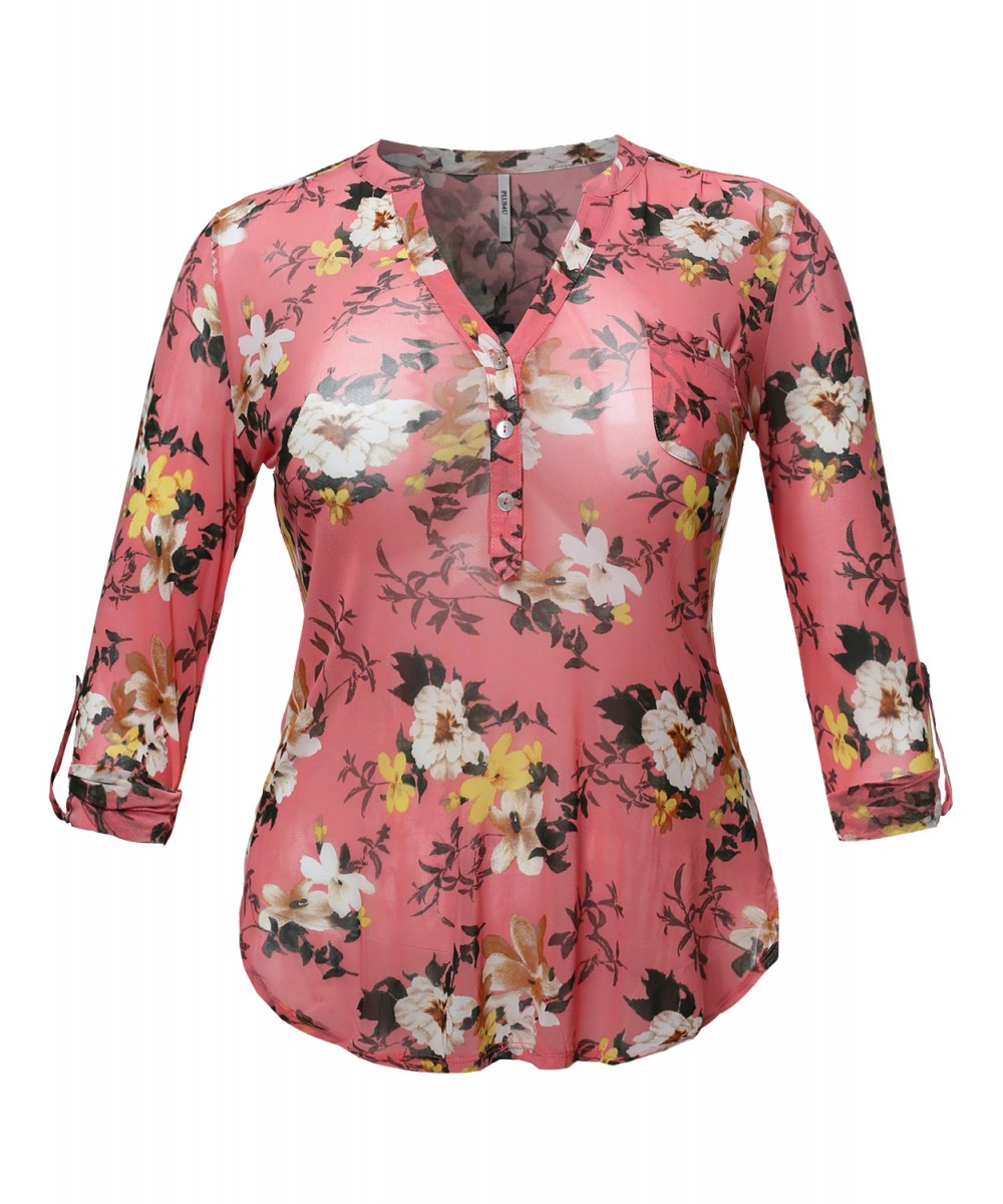 Floral print shirts women