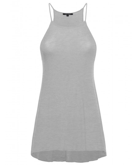 Women's Basic Lounging High Neck Tank