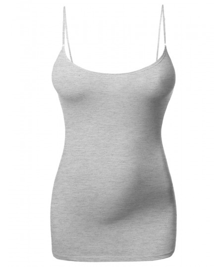 Women's Basic Cami Tank Top Spaghetti Strap Sleeveless Top