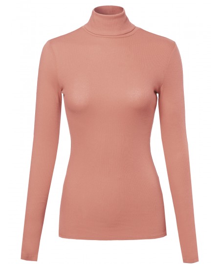 Women's Ribbed Turtle Neck Top