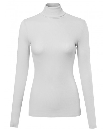 Women's Ribbed Turtle Neck Top