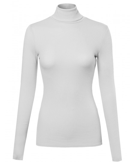 Women's Ribbed Turtle Neck Top