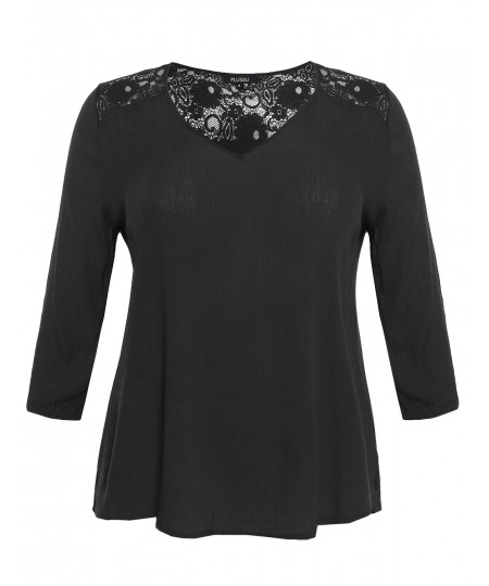 Women's Flowy 3/4 Sleeve Bohemian Lace Top