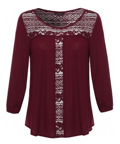 Women's 3/4 Sleeve Lace Top