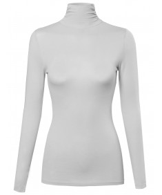 Women's Basic Long Sleeve Turtleneck Top