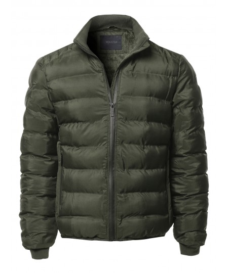 Men's Casual Waterproof Zipper Winter Padding Jacket