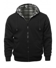 Men's Men's Hoodies Zip Up Reversible Winter Sweatshirt Jacket
