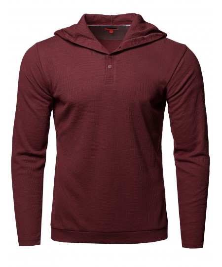 Men's Premium Quality Thermal Hooded Long Sleeve T-Shirt