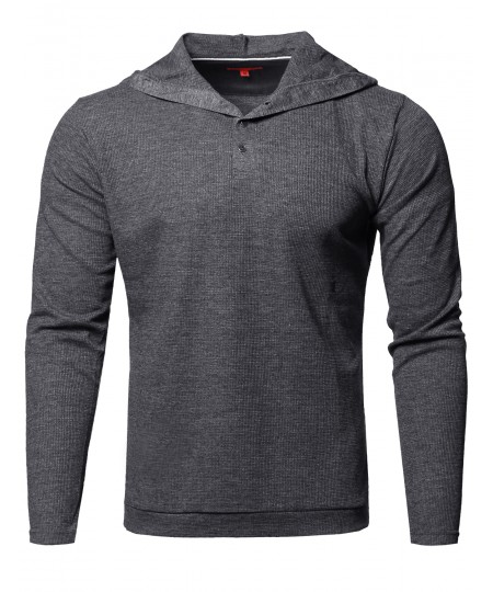 Men's Premium Quality Thermal Hooded Long Sleeve T-Shirt