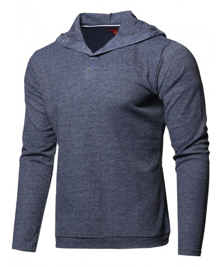 Men's Premium Quality Thermal Hooded Long Sleeve T-Shirt