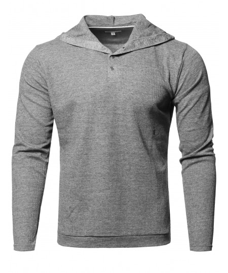 Men's Premium Quality Thermal Hooded Long Sleeve T-Shirt