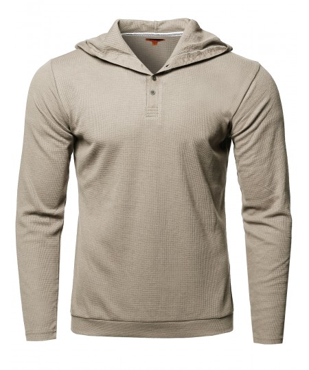 Men's Premium Quality Thermal Hooded Long Sleeve T-Shirt