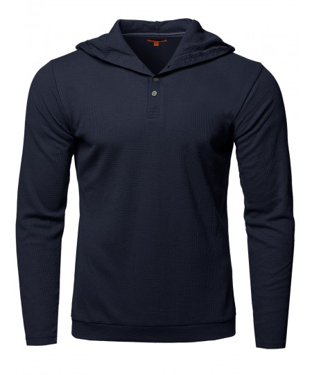 Men's Premium Quality Thermal Hooded Long Sleeve T-Shirt