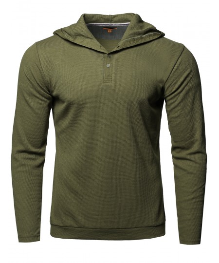 Men's Premium Quality Thermal Hooded Long Sleeve T-Shirt