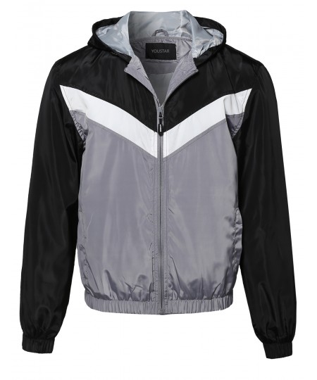 Men's Lightweight Hooded Waterproof Outdoor Windbreaker Jacket