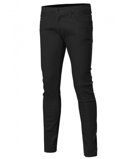 Men's Casual Stretch Pockets Skinny Fit Jeans