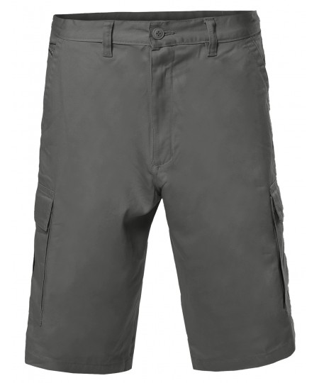 Men's 100% Cotton Casual Cargo Shorts