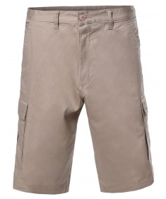 Men's 100% Cotton Casual Cargo Shorts