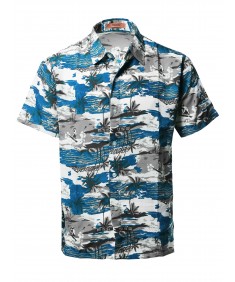 Men's Casual Hawaiian Short Sleeve Button Down Shirts