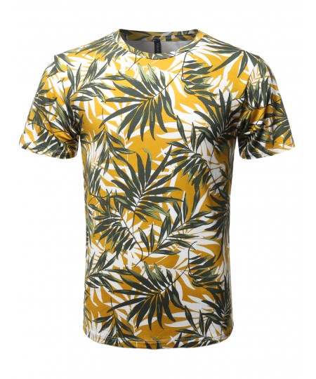 Men's Sublimation Print Short Sleeves Crew Neck Tee