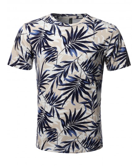 Men's Sublimation Print Short Sleeves Crew Neck Tee