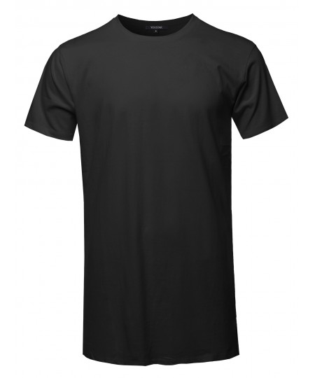 Men's Solid Basic Short Sleeve Crew Neck Tee