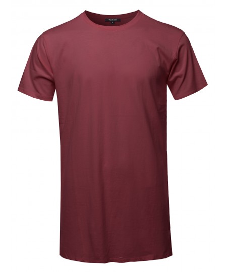 Men's Solid Basic Short Sleeve Crew Neck Tee