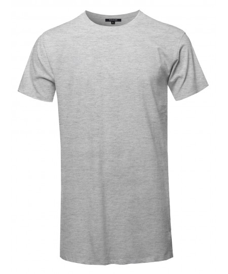 Men's Solid Basic Short Sleeve Crew Neck Tee