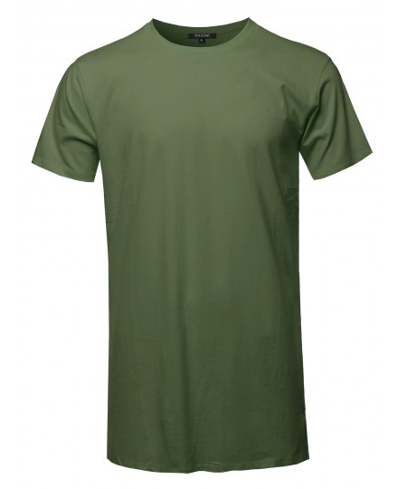 Men's Solid Basic Short Sleeve Crew Neck Tee