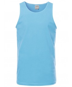 Men's Basic Solid Sleeveless Round Neck Tank Top Various Colors