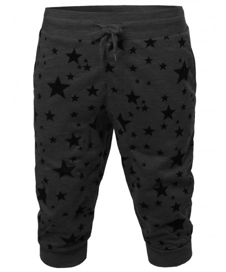 Men's New Stylish Super Comfortable Star Printed Jogger Harem Crop Pants