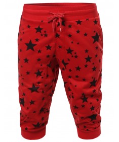 Men's New Stylish Super Comfortable Star Printed Jogger Harem Crop Pants