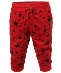 Men's New Stylish Super Comfortable Star Printed Jogger Harem Crop Pants