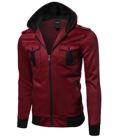 Men's Fine Quality Comfortable Fleece Hooded Jacket Coat