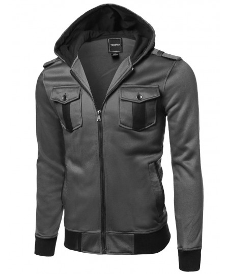 Men's Fine Quality Comfortable Fleece Hooded Jacket Coat