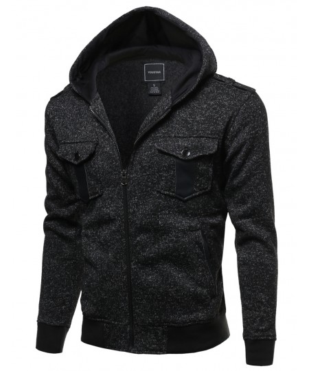 Men's Fine Quality Comfortable Fleece Hooded Jacket Coat