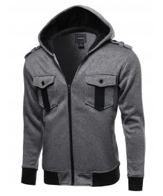 Men's Fine Quality Comfortable Fleece Hooded Jacket Coat