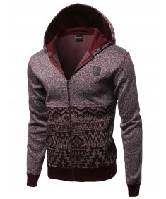 Men's Fine Quality Plush Fleece Lined Zip Up Hoodie Jacket