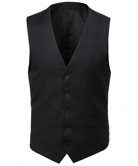Men's Contemporary Classic Fit Stylish Contrast Vest