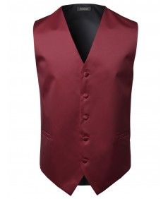 Men's Classic Solid Suit Vest In Various Colors