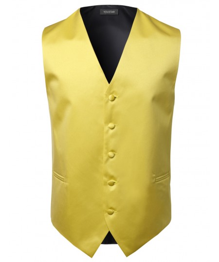 Men's Classic Solid Suit Vest In Various Colors