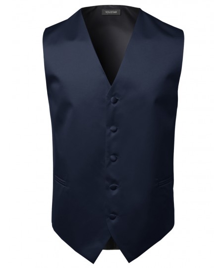 Men's Classic Solid Suit Vest In Various Colors