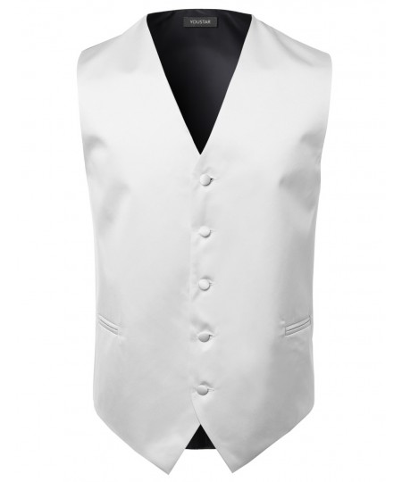 Men's Classic Solid Suit Vest In Various Colors