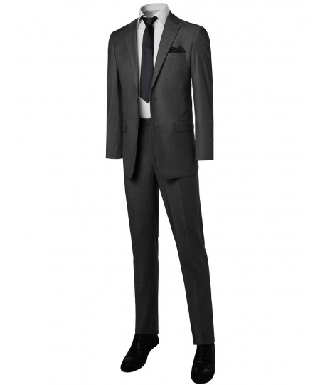 Men's Contemporary Classic Regular Fit 2Pcs Suit Blazer &Dress Pants