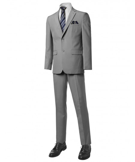 Men's Classic Regular Fit 2Pcs Suit Blazer & Dress Pants